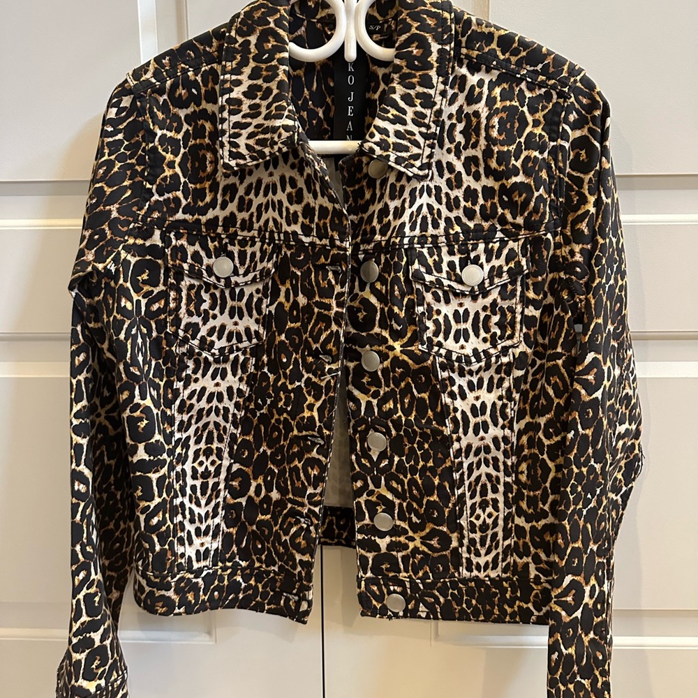 Leopard Jean Jacket